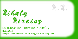 mihaly mireisz business card